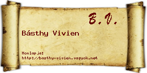 Básthy Vivien névjegykártya